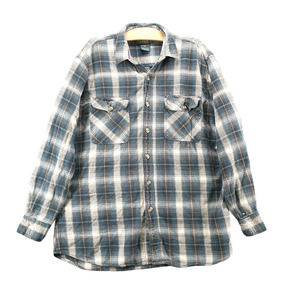 Elkmont Outfitters Men's Flannel Button-Up Shirt Multi 2XLT Plaid Flap Pockets